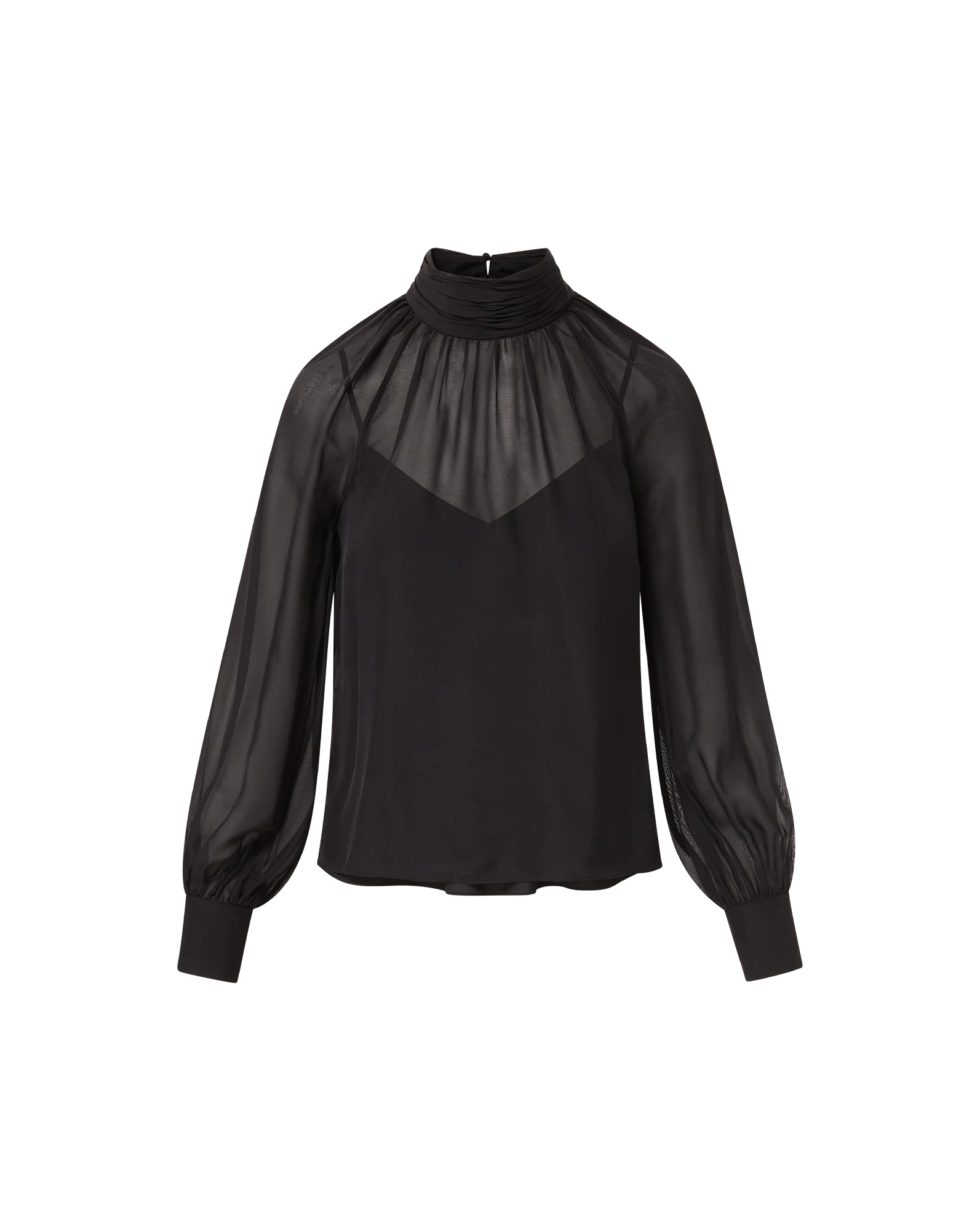 Alyssa Silk Turtleneck Blouse - Image 6