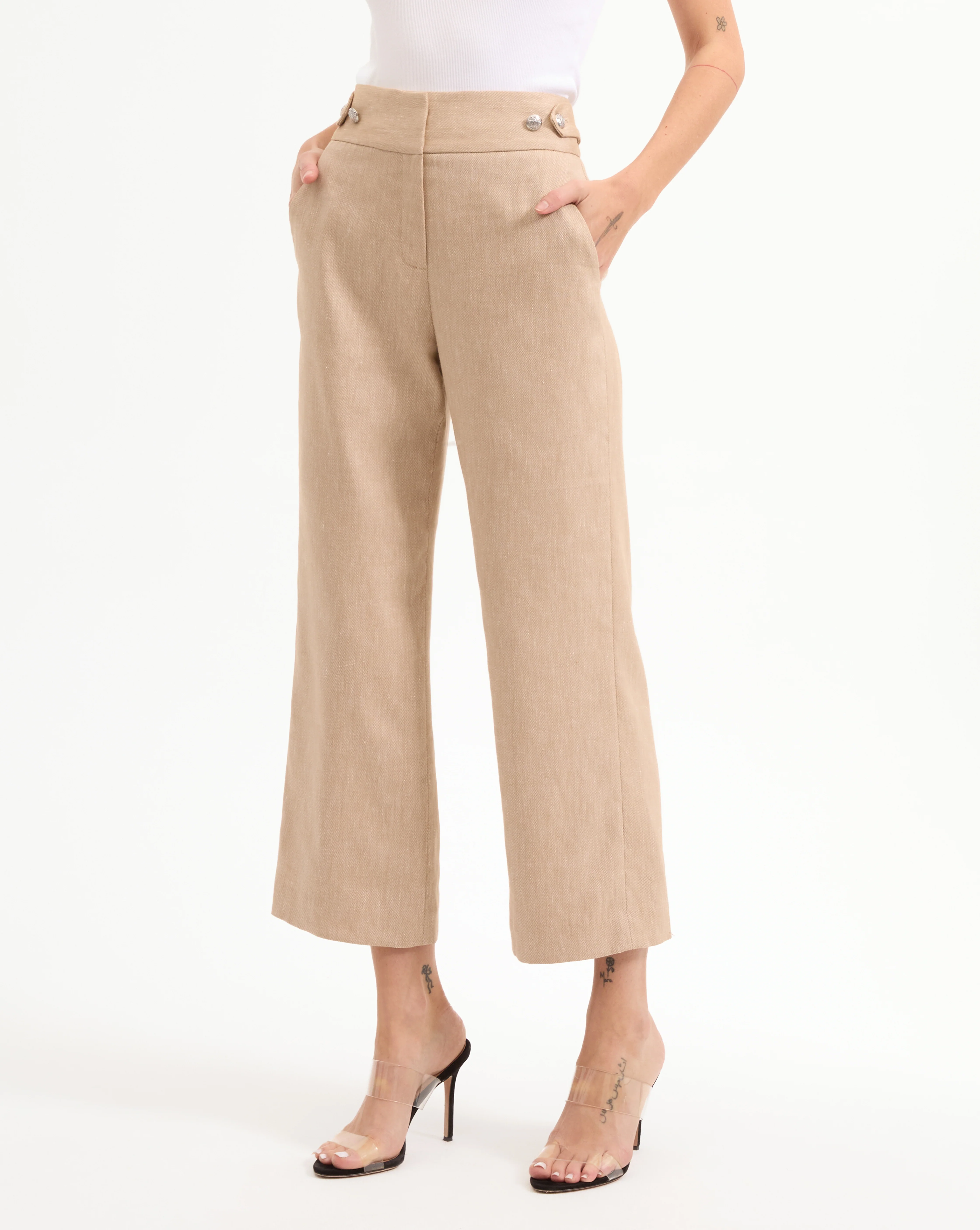 Aubrie Cropped Wide-Leg Pant - Image 2