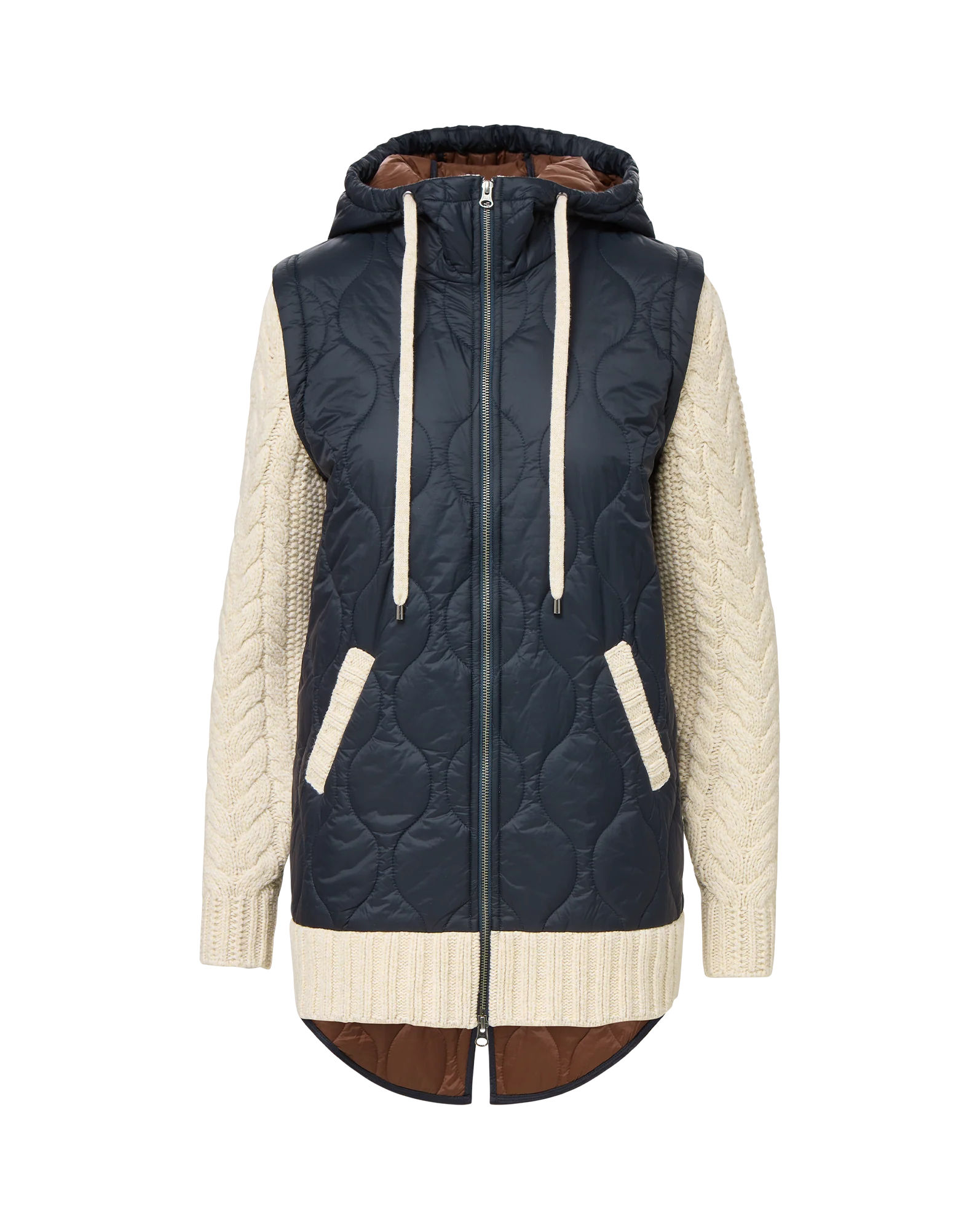 Barrows Knit-Sleeve Quilted Jacket - Image 5