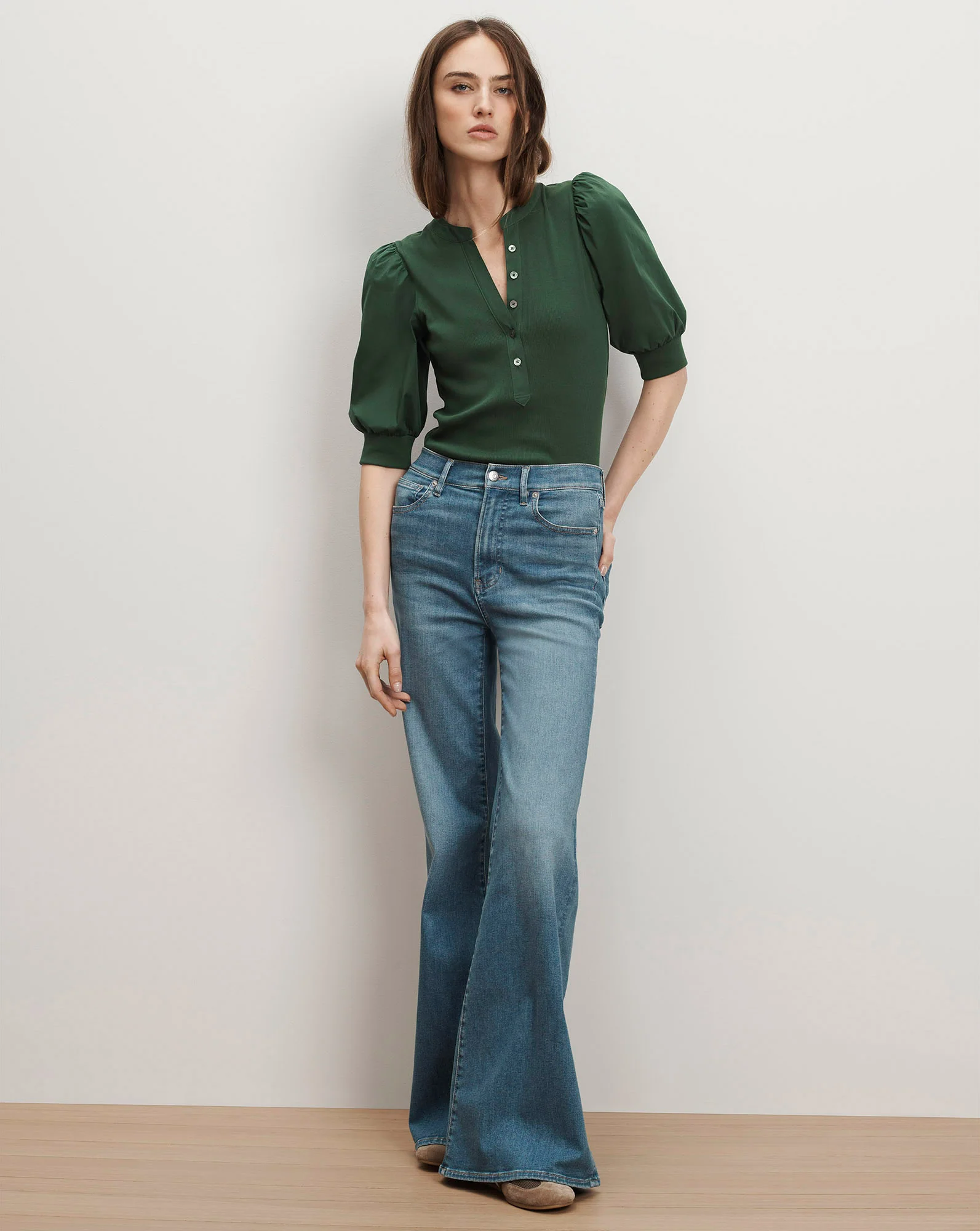 Coralee Puff-Sleeve Top - Image 2