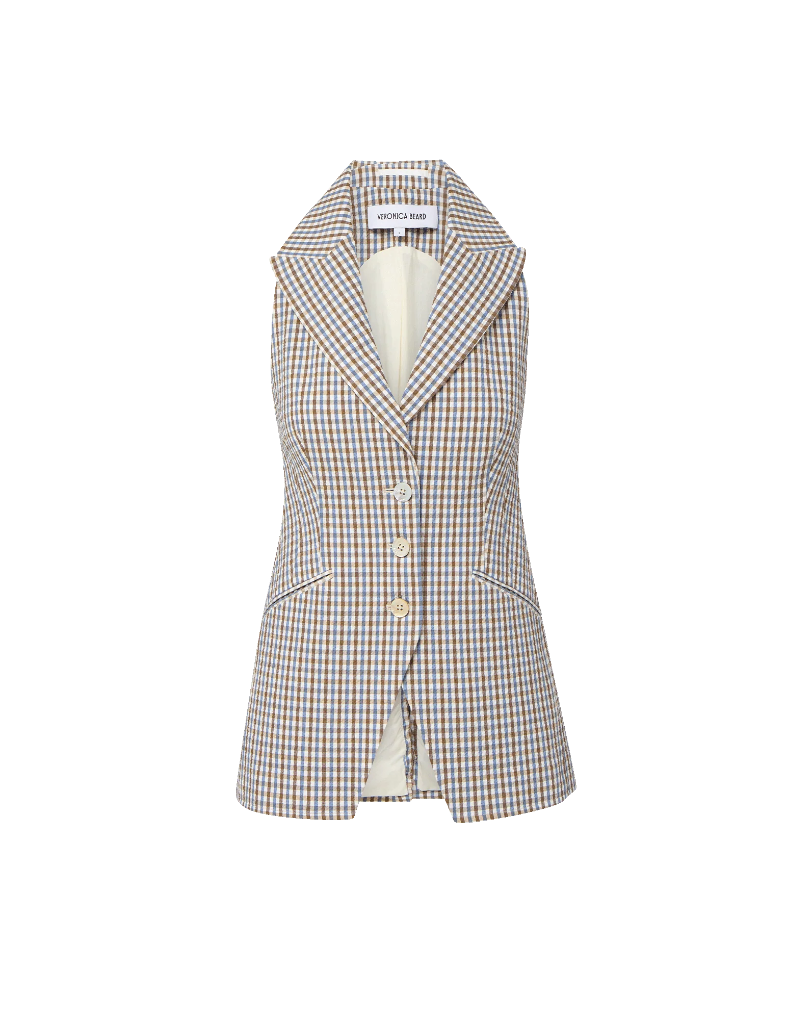 Costa Gingham Vest - Image 6