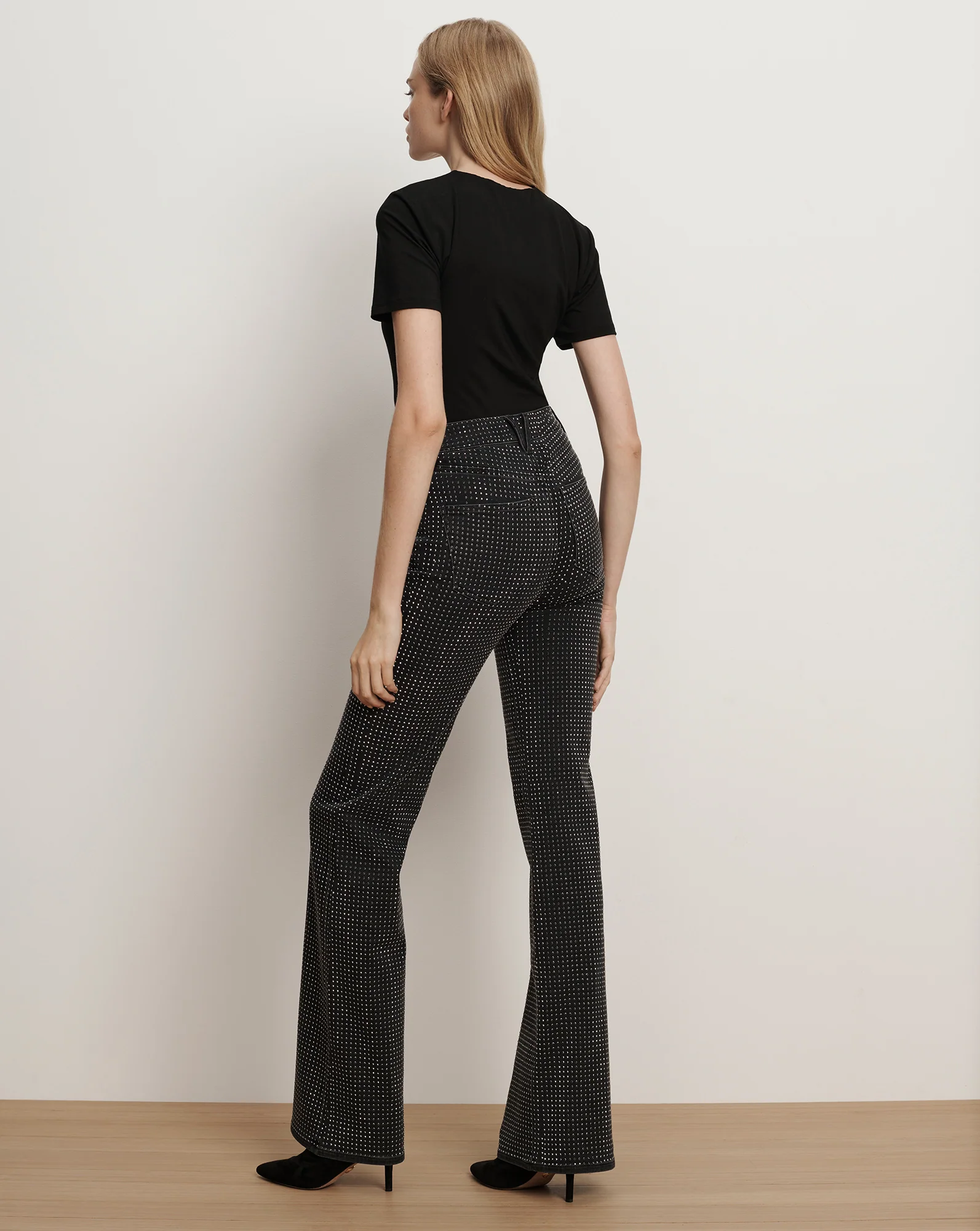 Crosbie Rhinestone Slim Wide-Leg Jean - Image 5