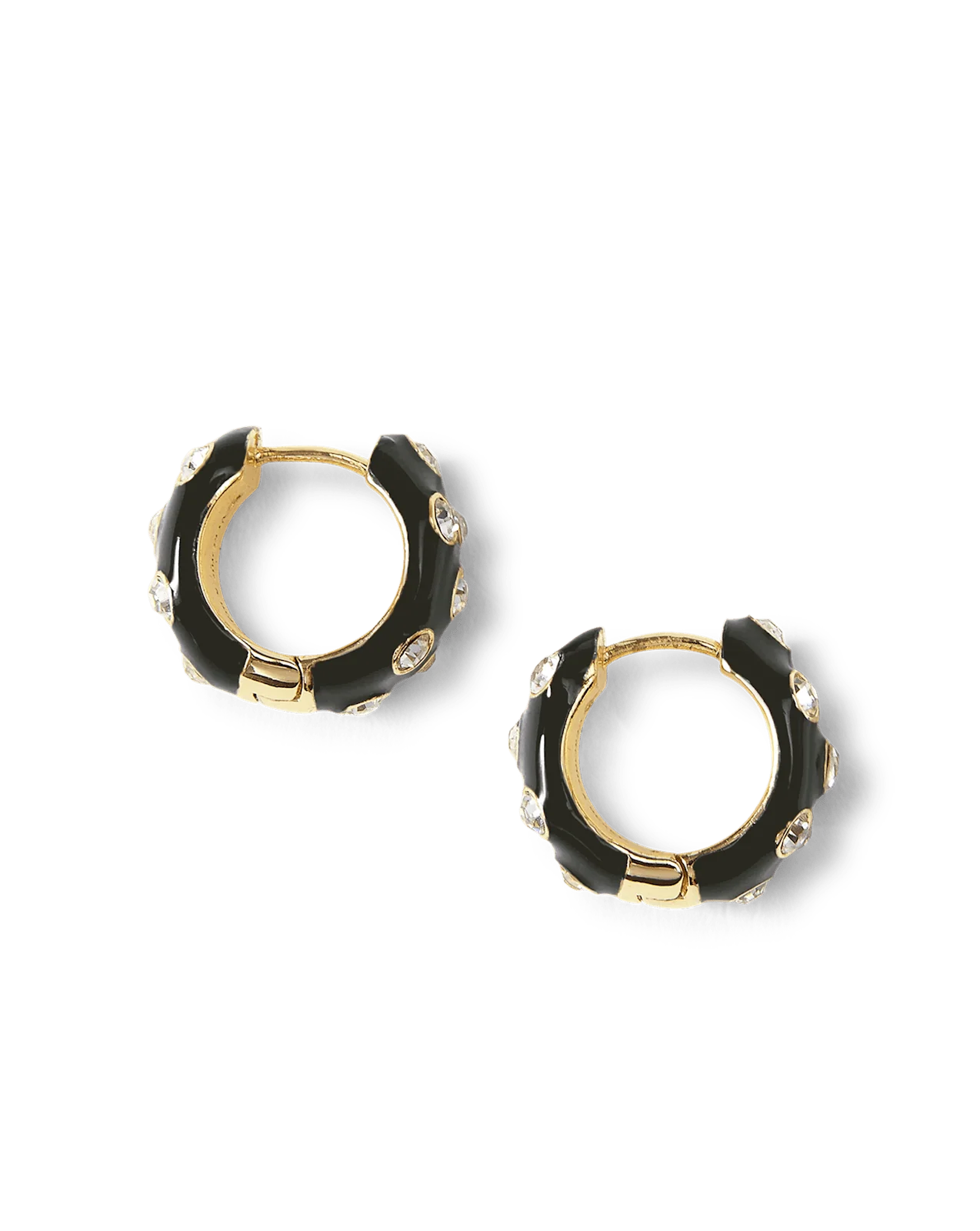 Crystal and Enamel Huggie Hoop - Image 5