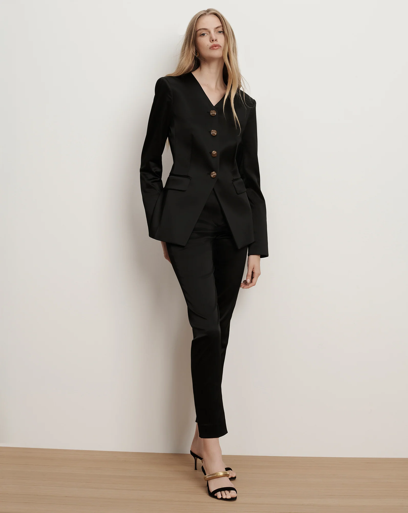 Cynthia Satin Tailored Jacket - Image 5