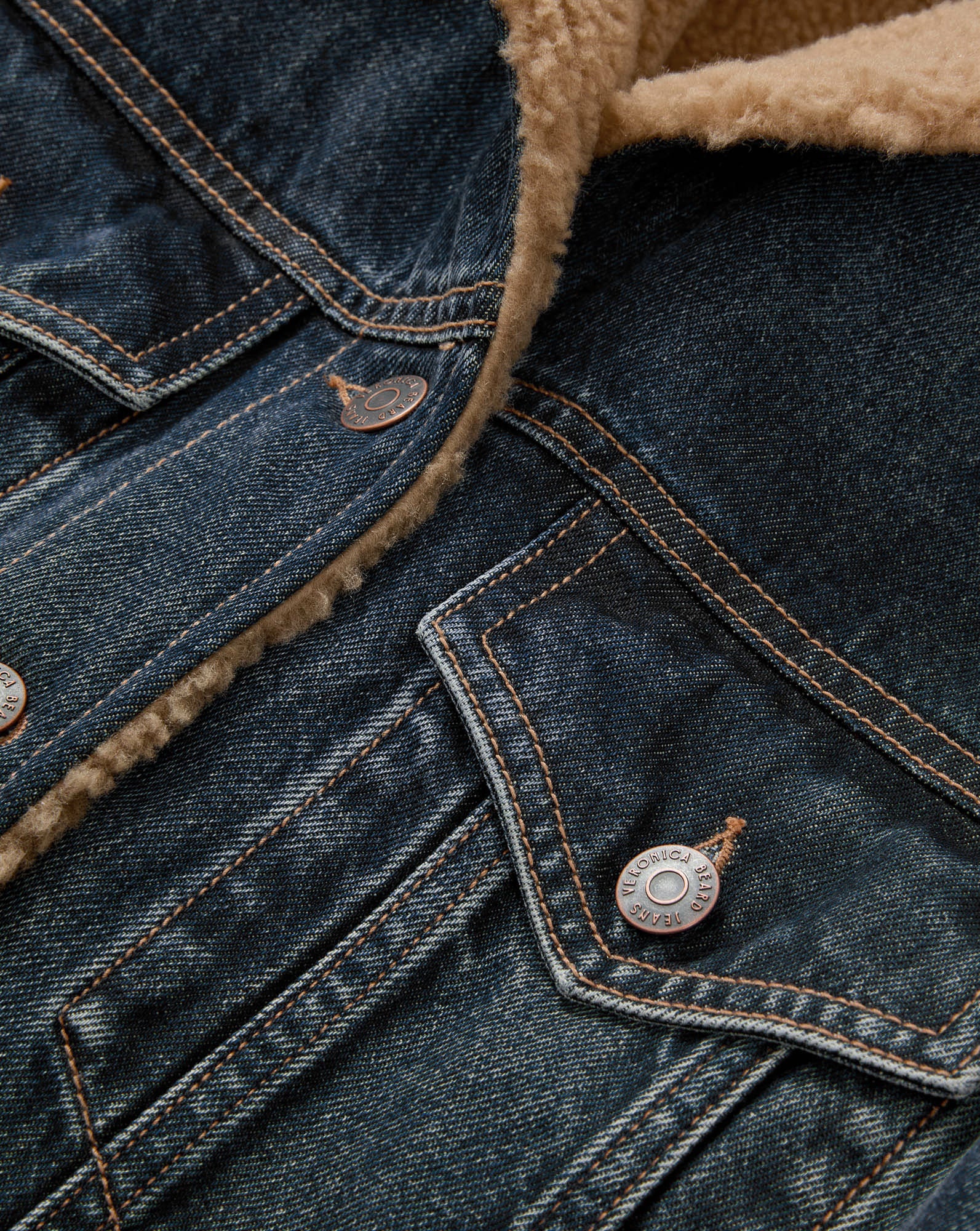 Donna Sherpa Denim Jacket - Image 3