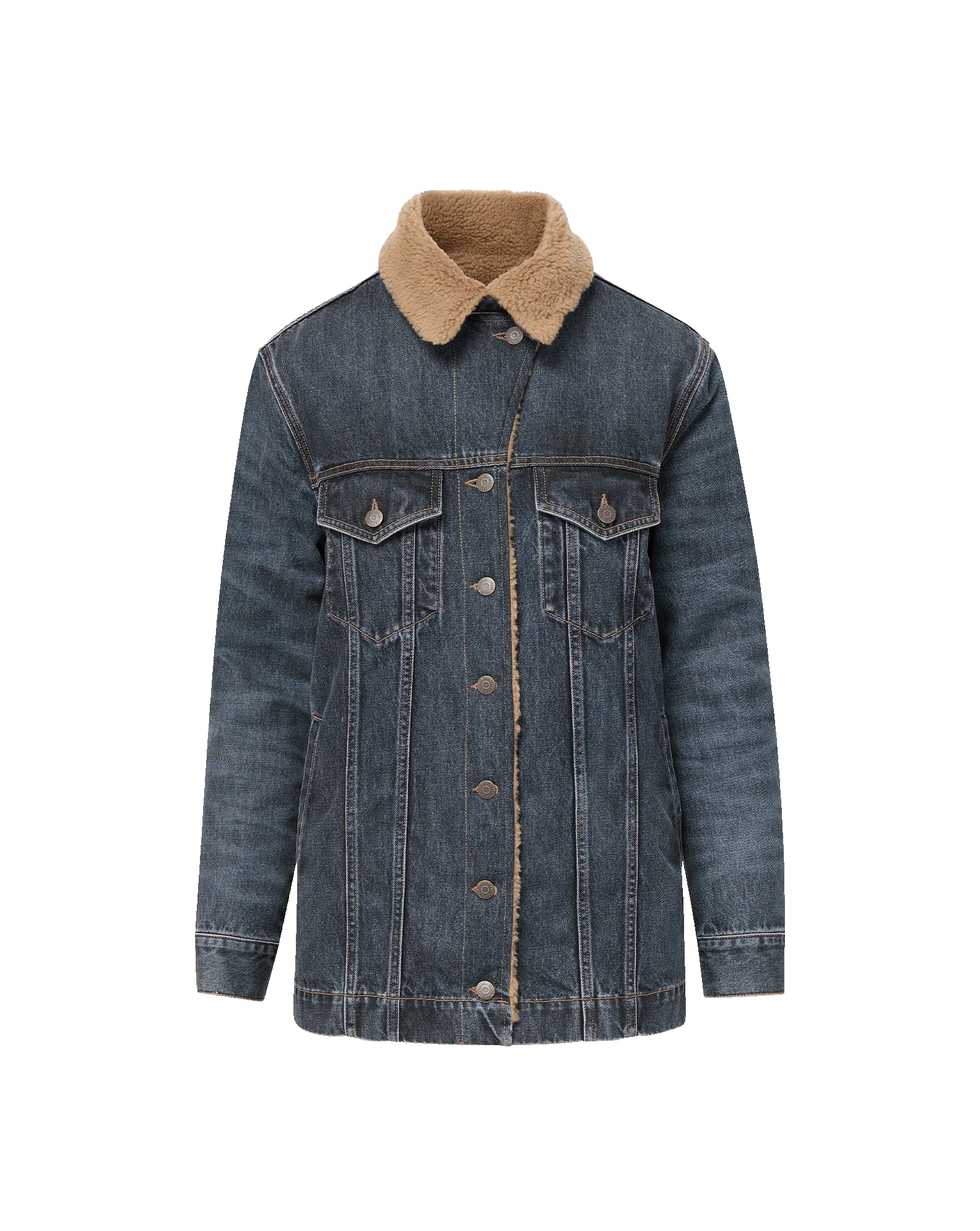 Donna Sherpa Denim Jacket - Image 7
