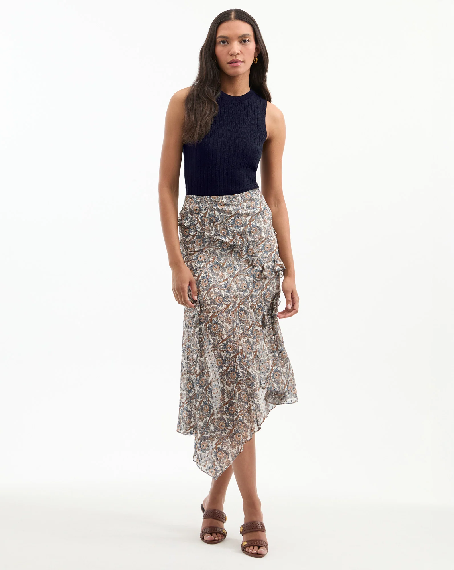 Eleonora Silk Midi Skirt