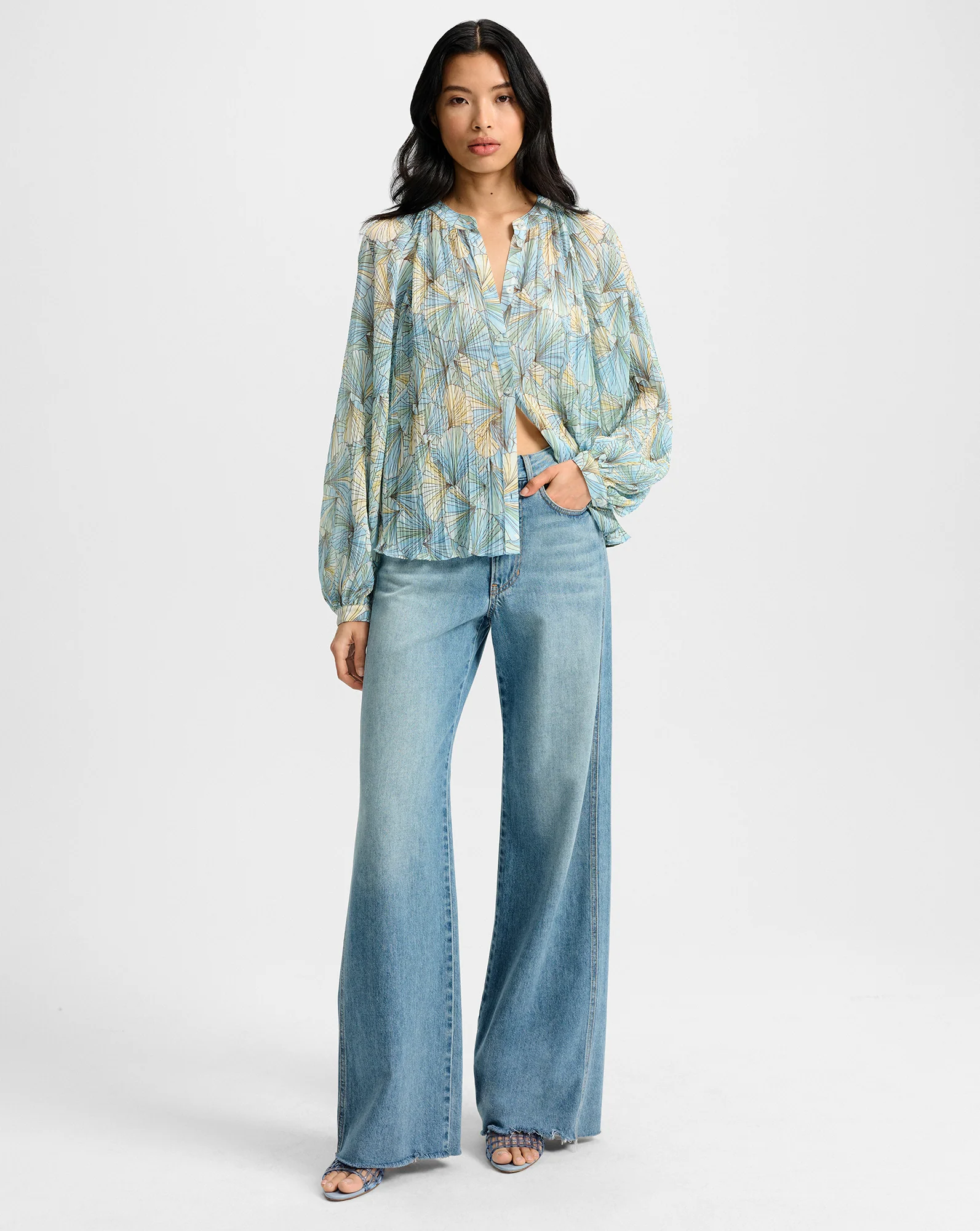 Fennel Pleated Button-Down - Image 2