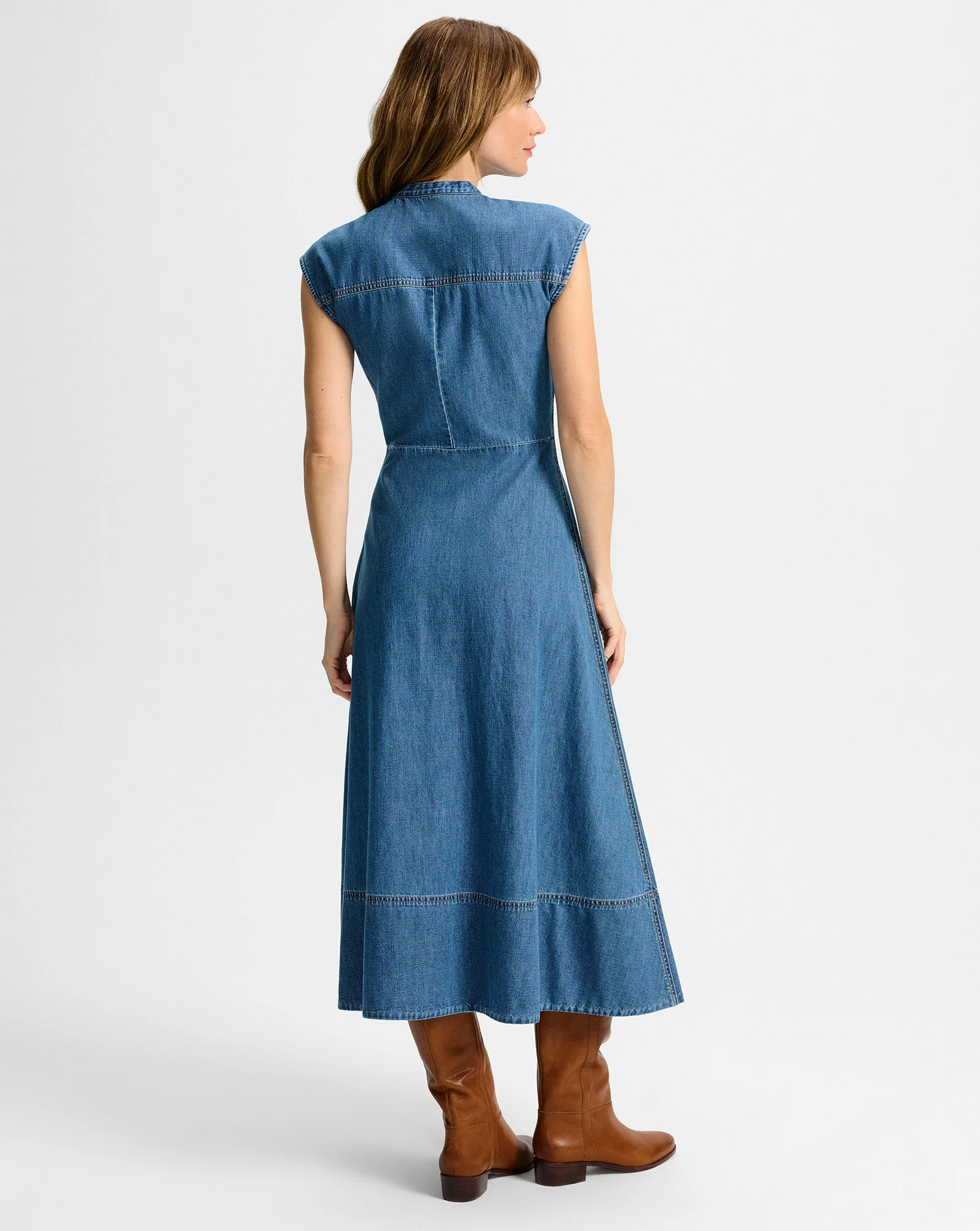 Honora Denim Midi Shirtdress - Image 4