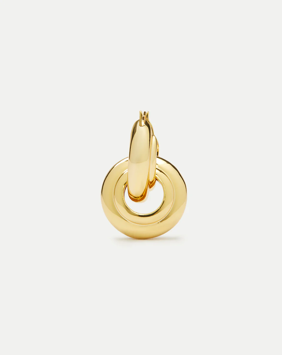 Interlocking Hoop Earrings - Image 3