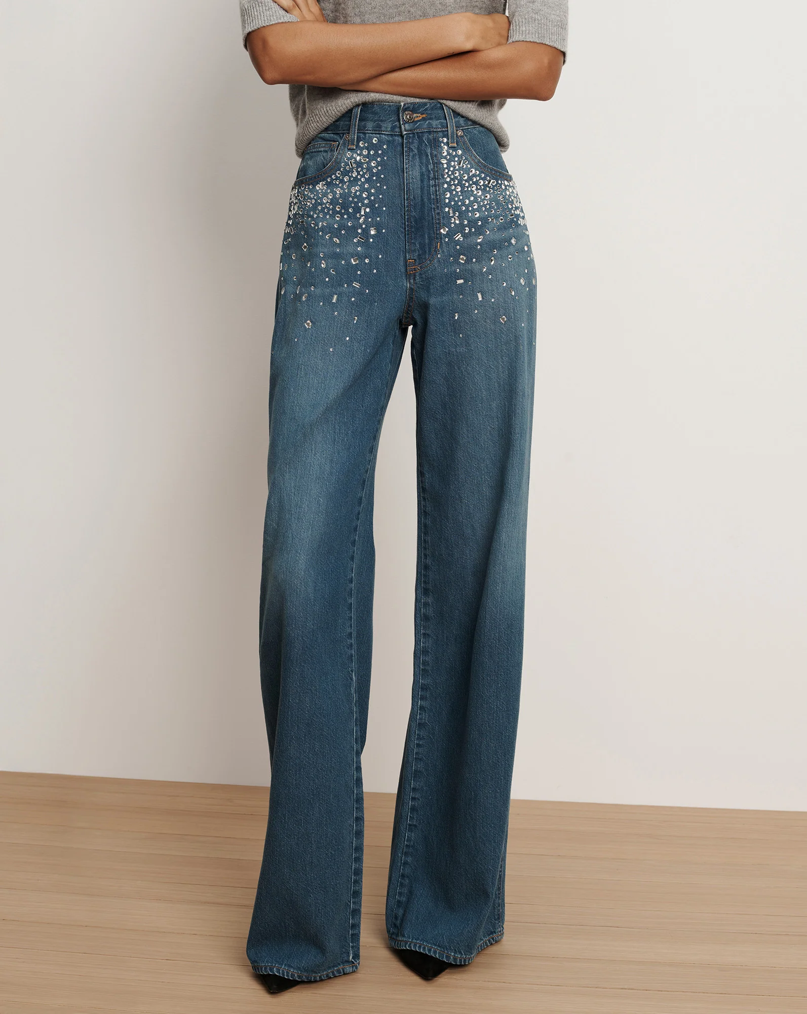 Kasey Crystal Wide-Leg Jean - Image 2