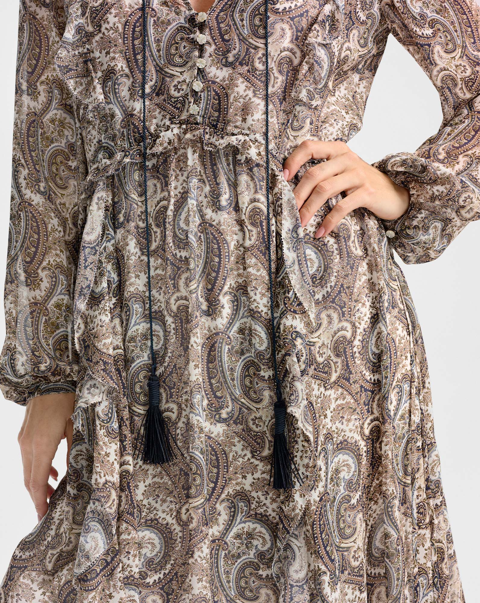 Lilith Silk Maxi Dress - Image 5