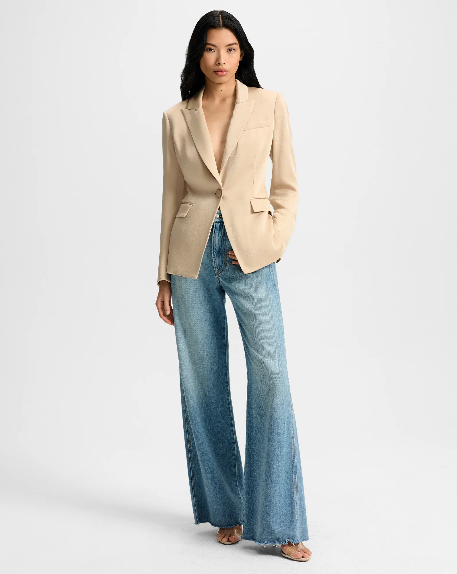 Long and Lean Satin Dickey Jacket - Image 2