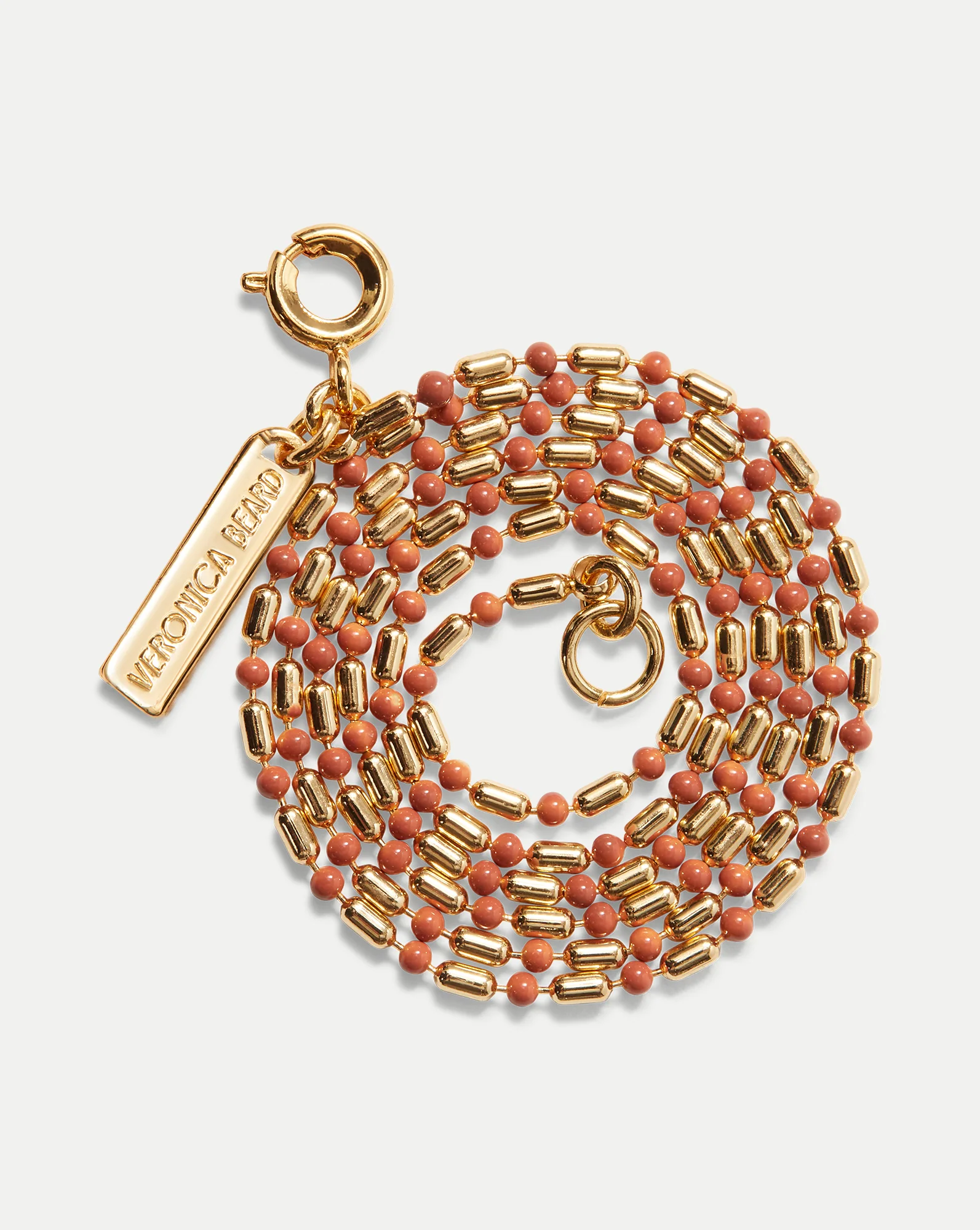 Long Enamel Bead Chain Necklace - Image 3