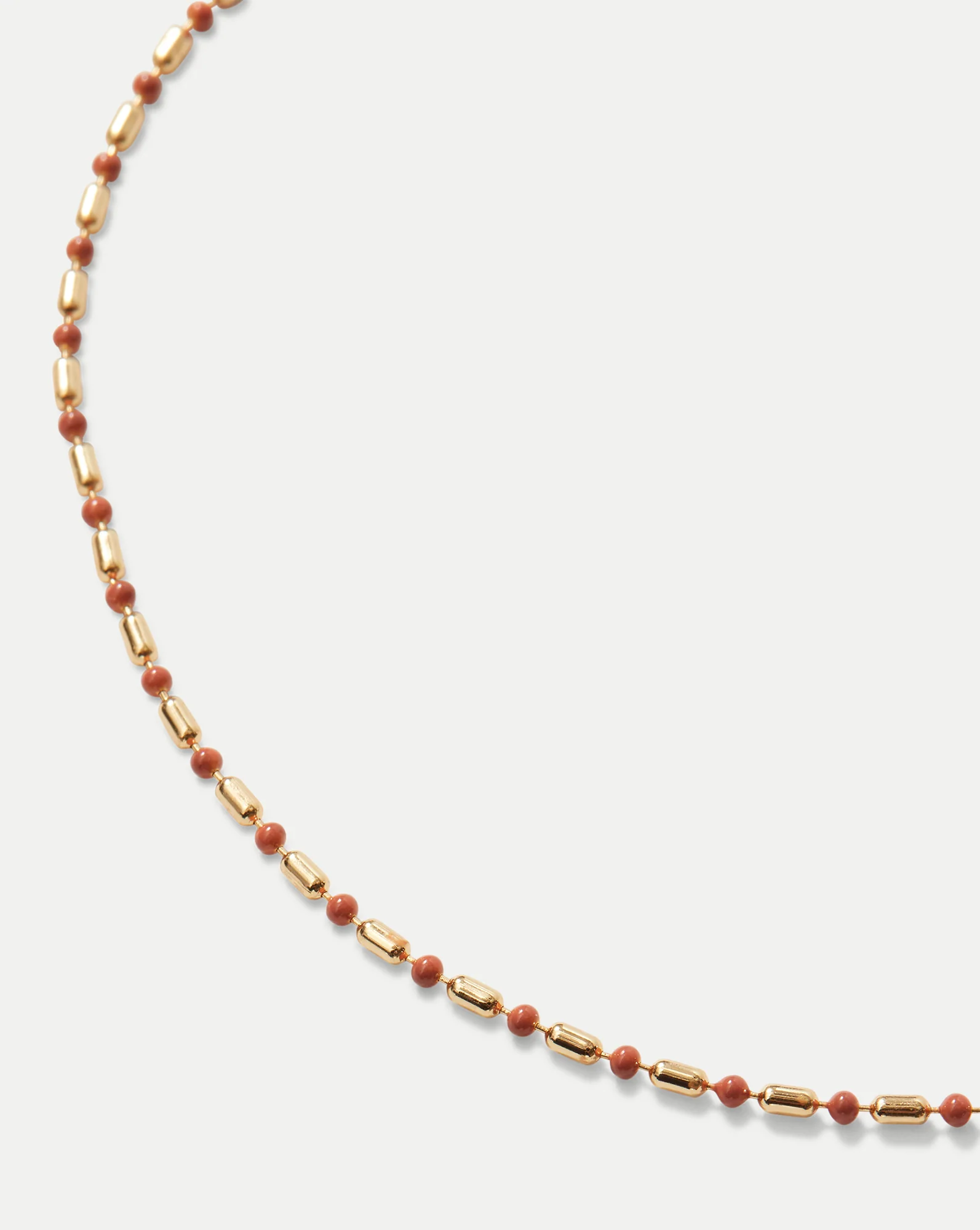 Long Enamel Bead Chain Necklace - Image 4
