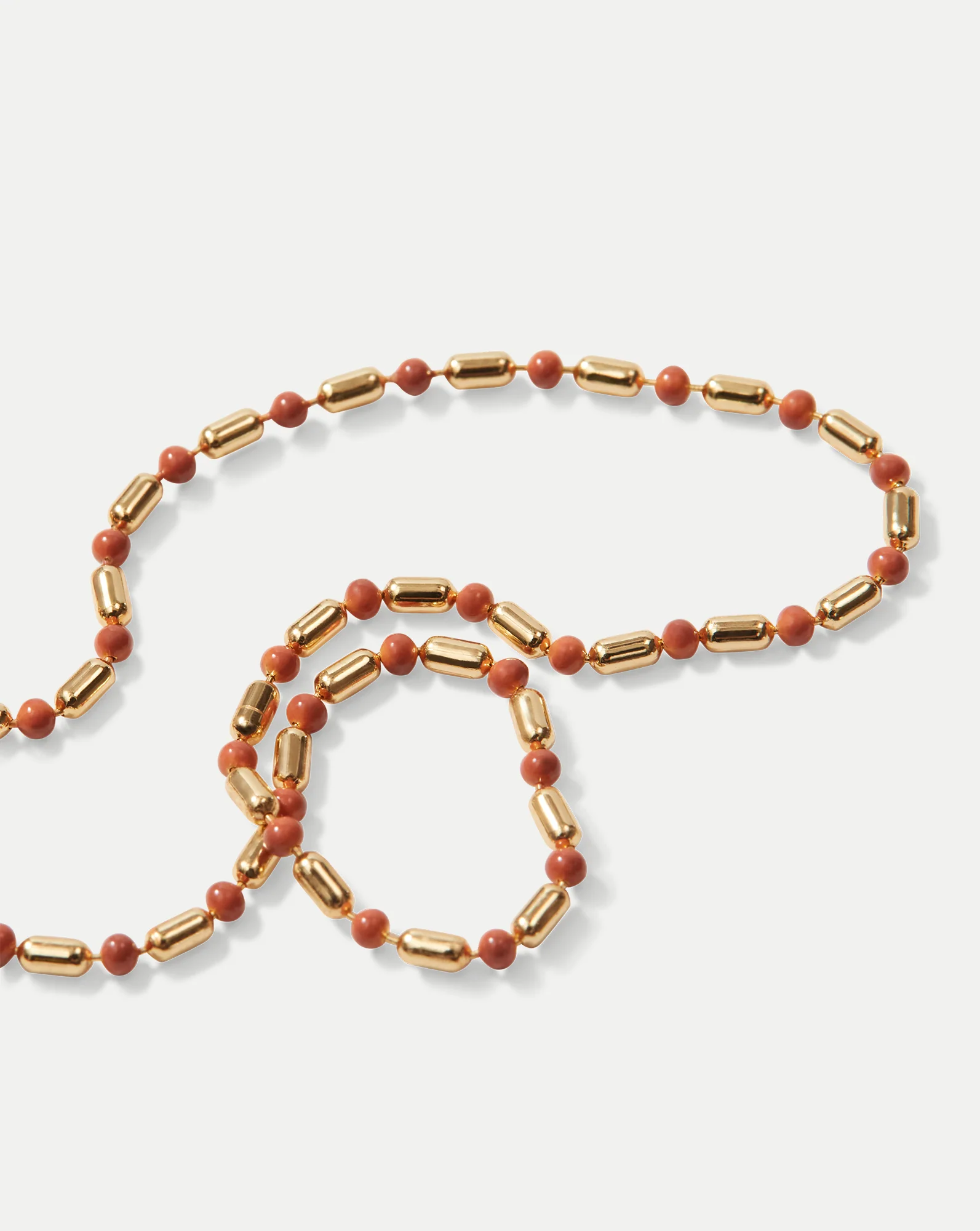 Long Enamel Bead Chain Necklace - Image 5