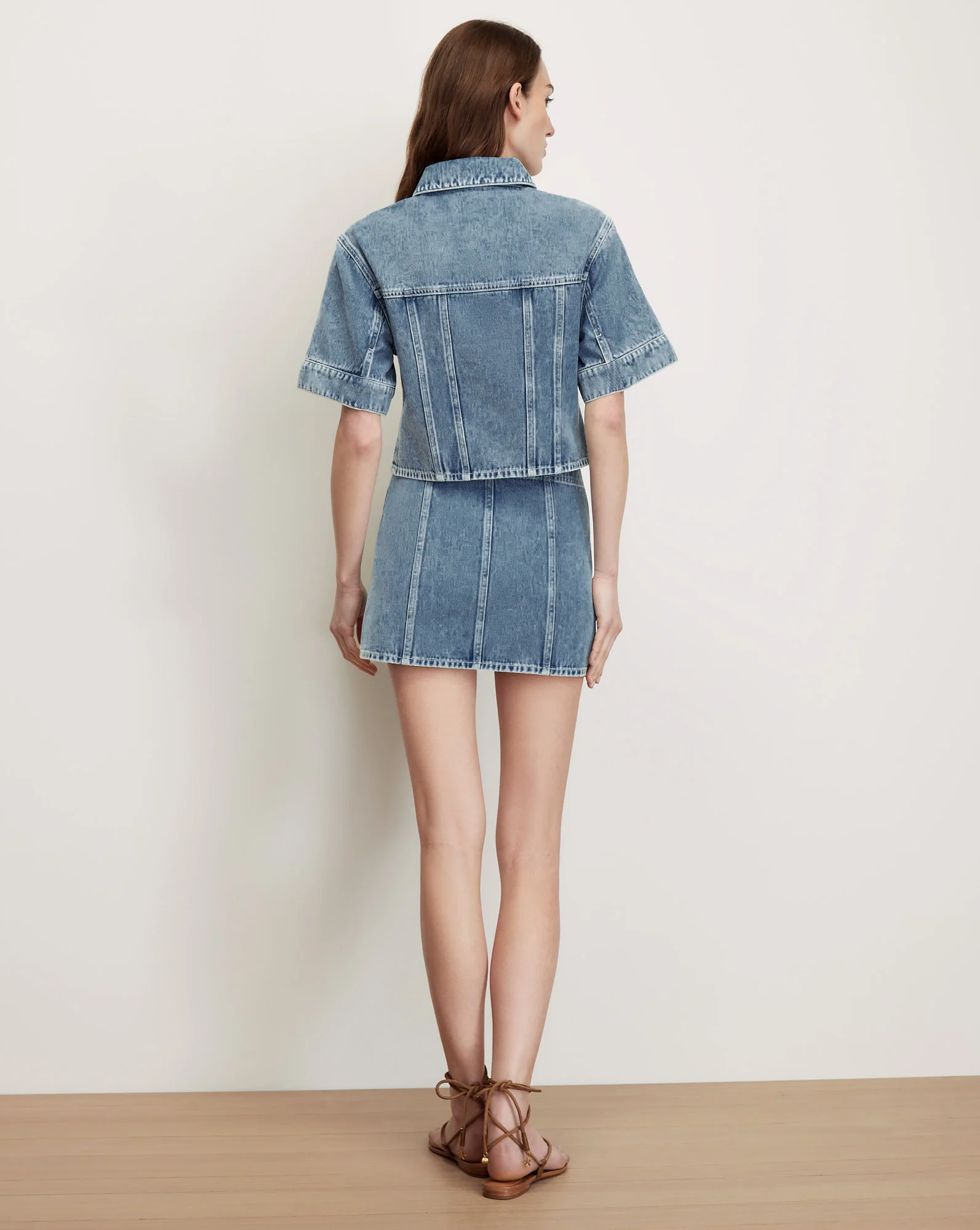 Malcom Cropped Denim Jacket - Image 3
