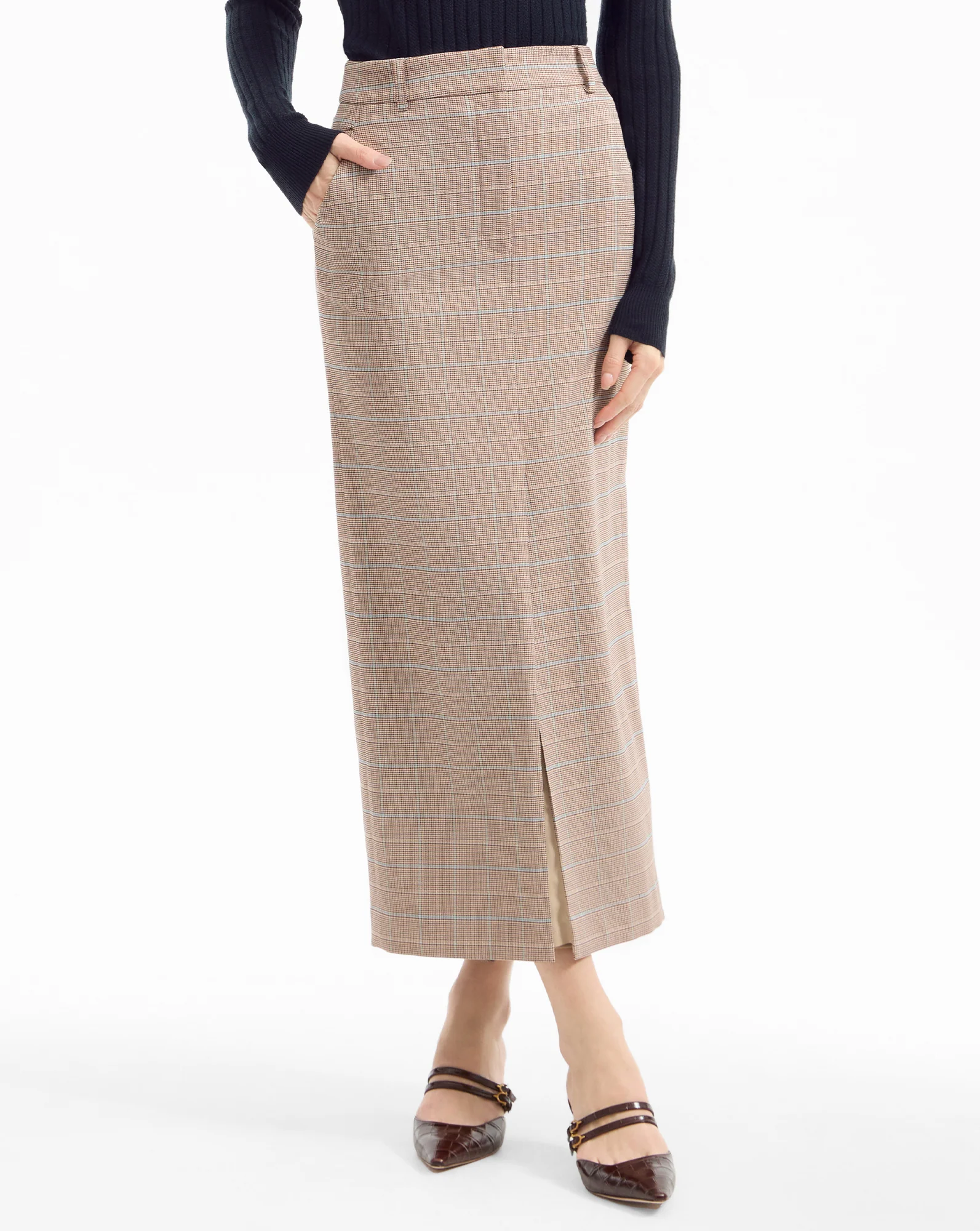 Maxine Plaid Midi Skirt - Image 2