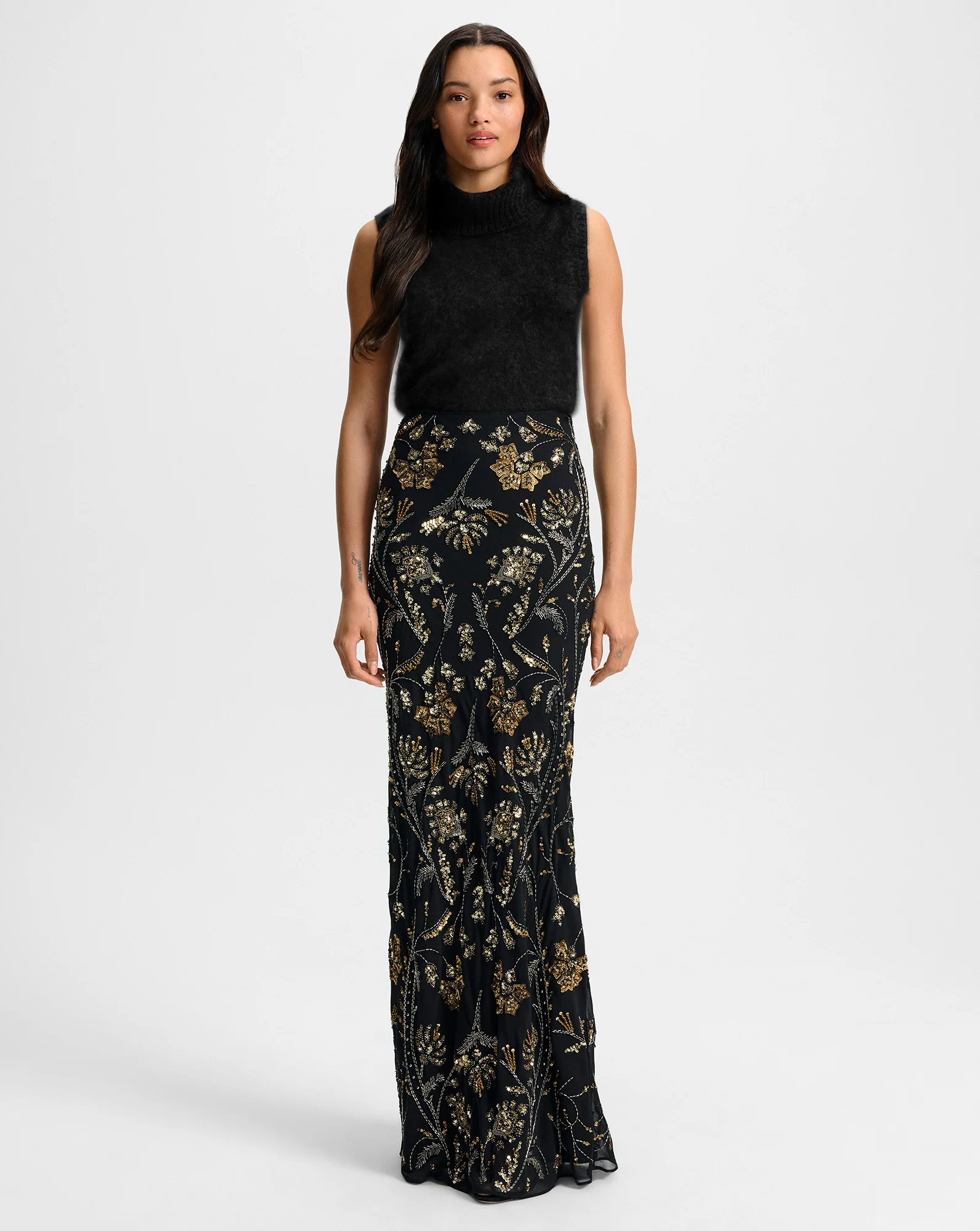 Medina Floral-Embellished Maxi Skirt - Image 3