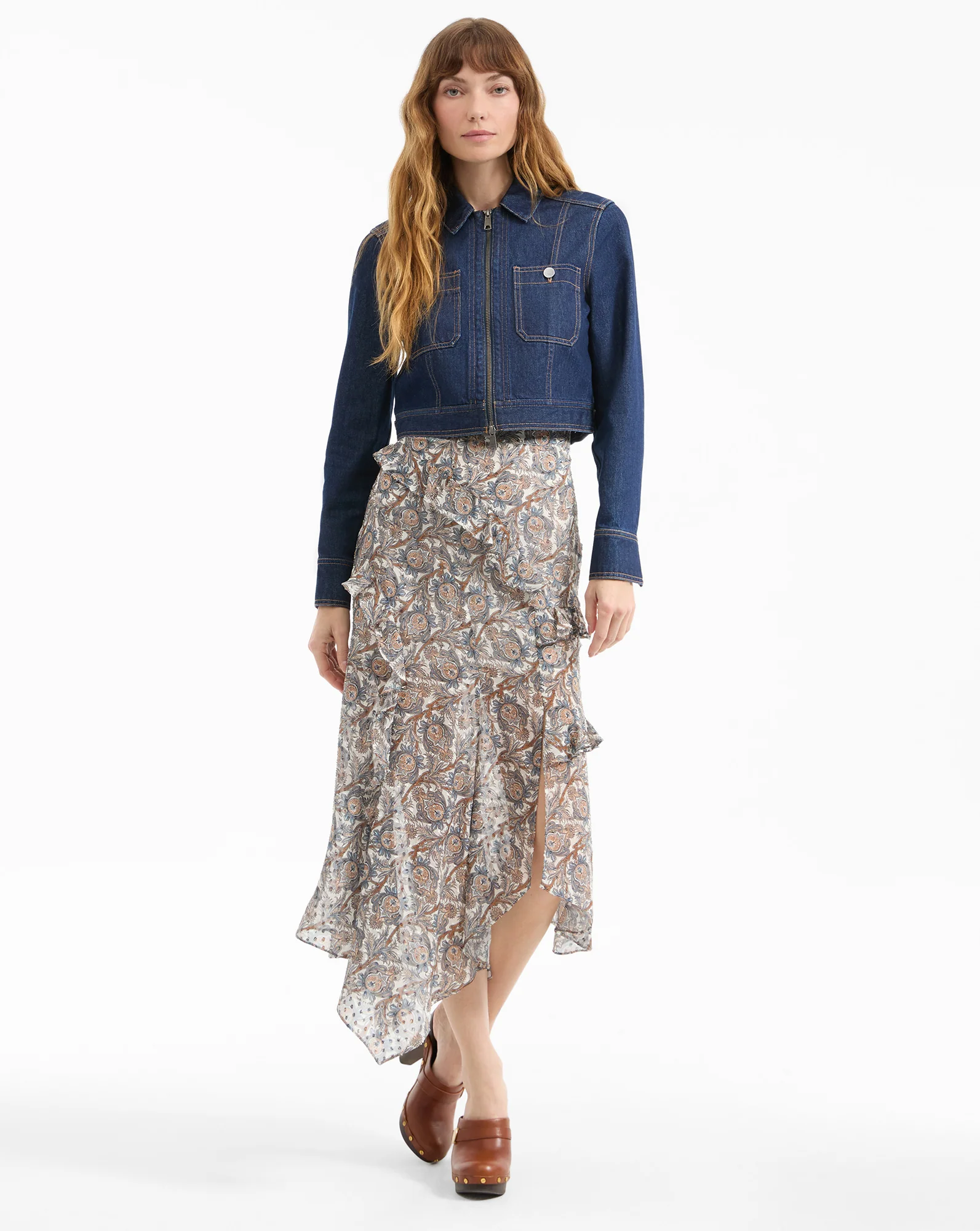 Patty Cropped Denim Jacket - Image 2