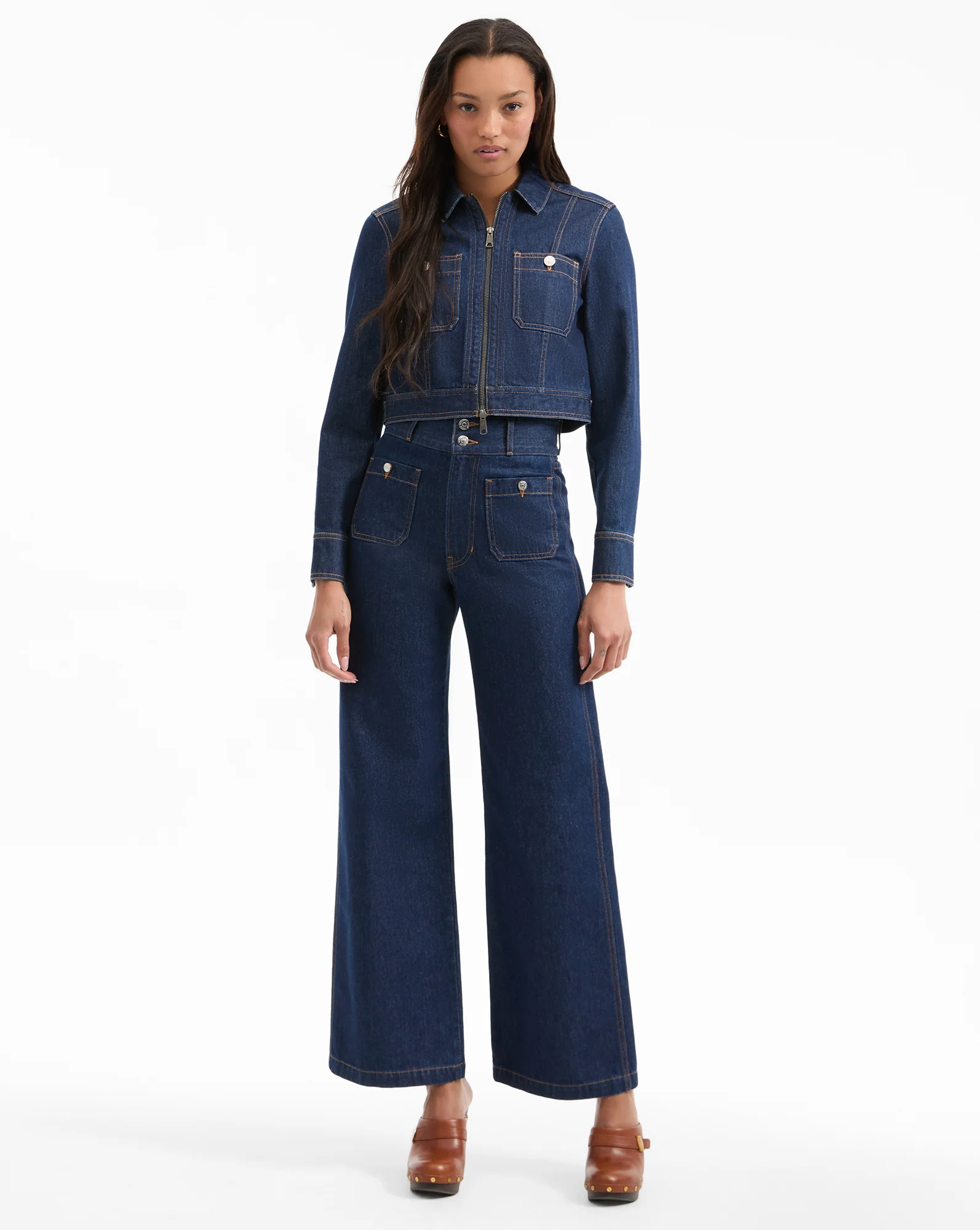 Patty Cropped Denim Jacket - Image 6