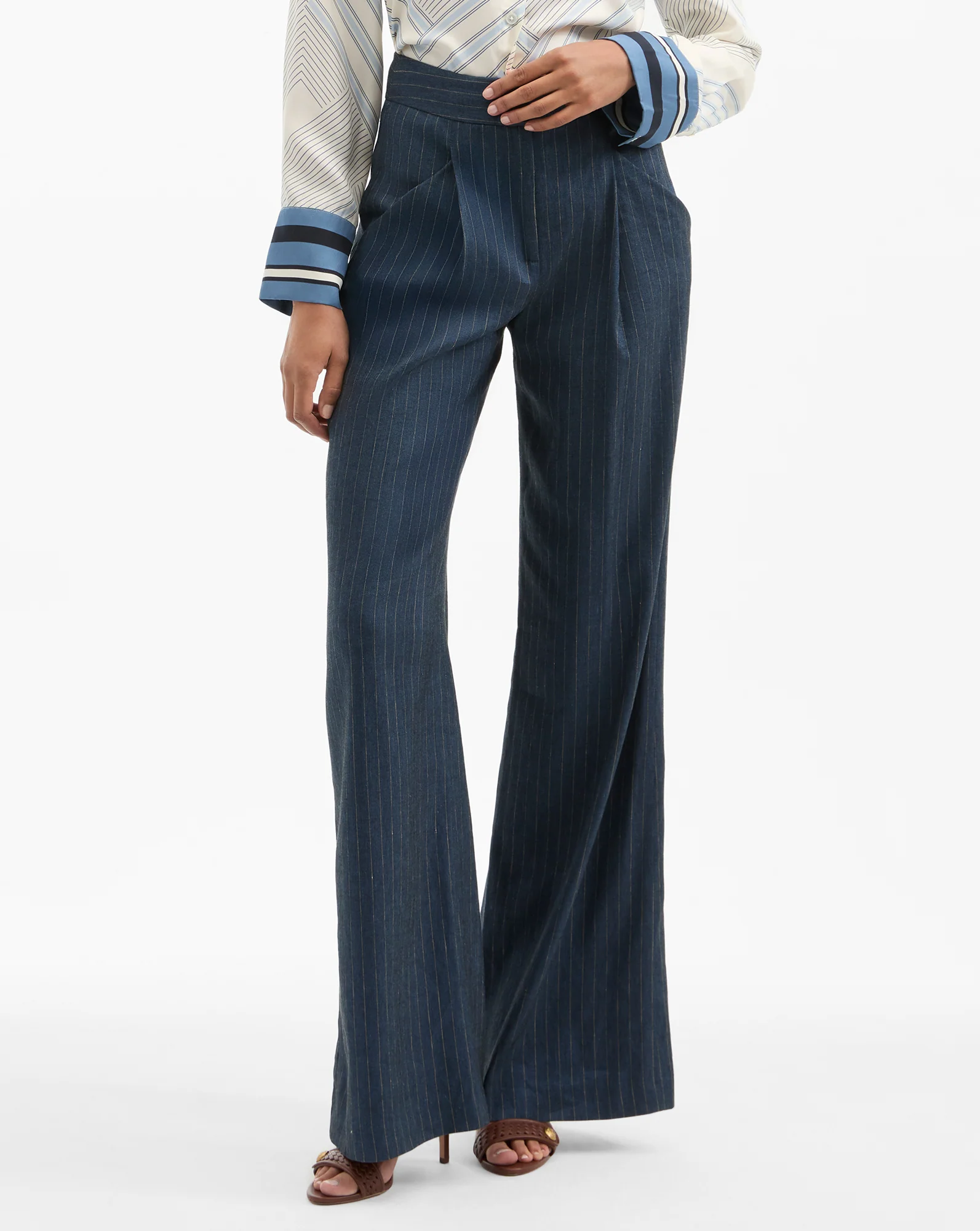 Rimini Wide-Leg Pinstripe Pant - Image 2