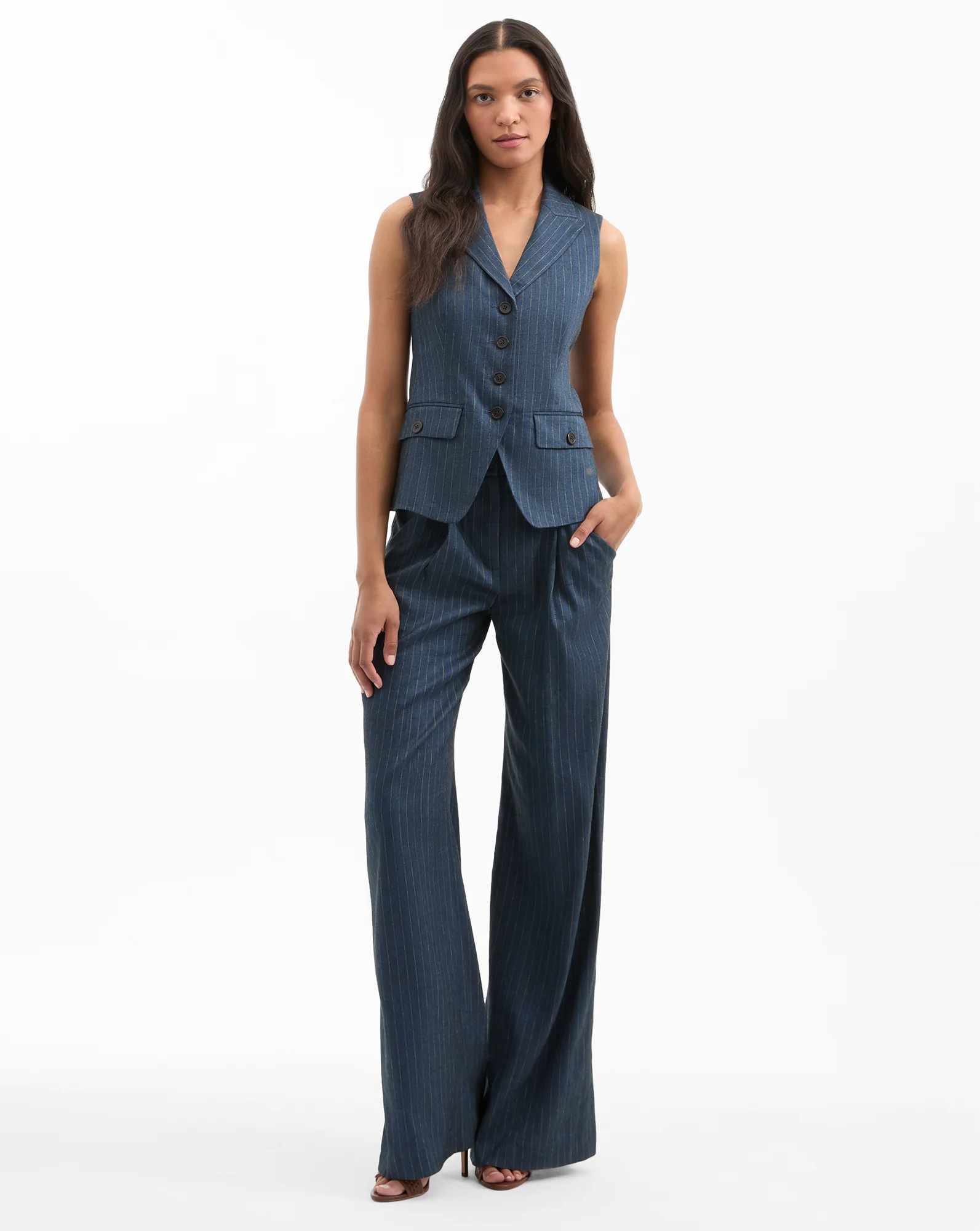 Rimini Wide-Leg Pinstripe Pant - Image 6