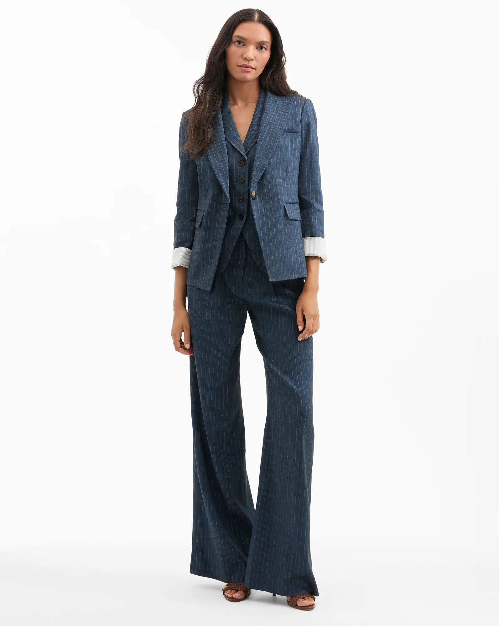 Rimini Wide-Leg Pinstripe Pant - Image 7