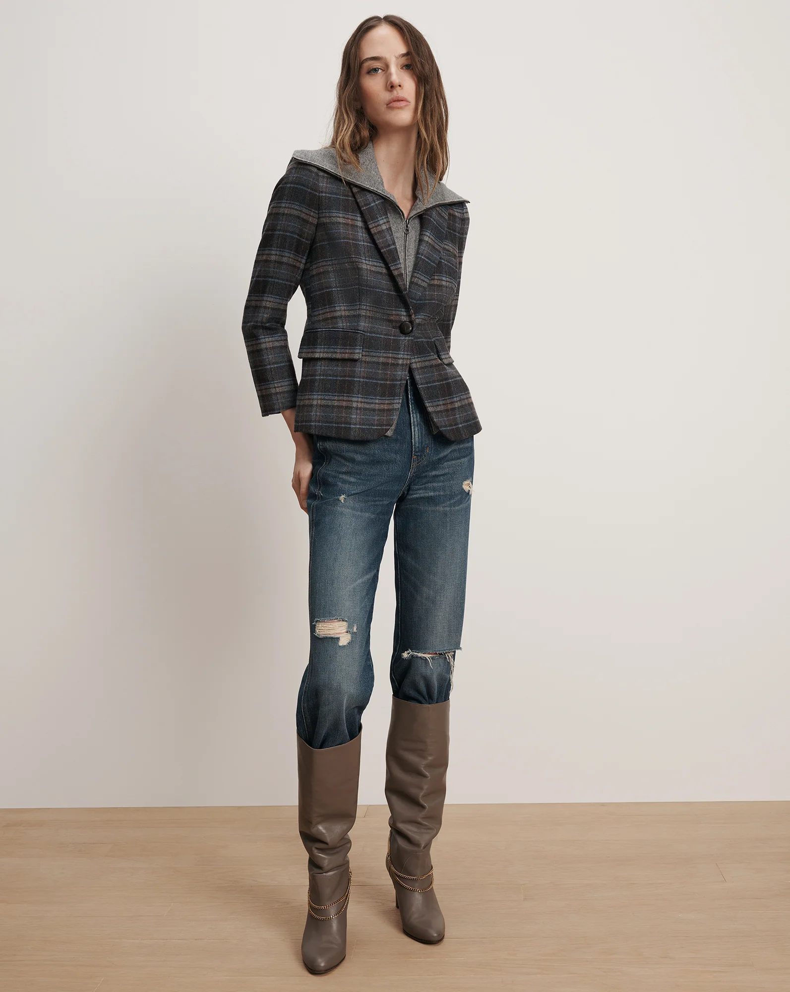 Schoolboy Plaid Dickey Jacket - Image 2