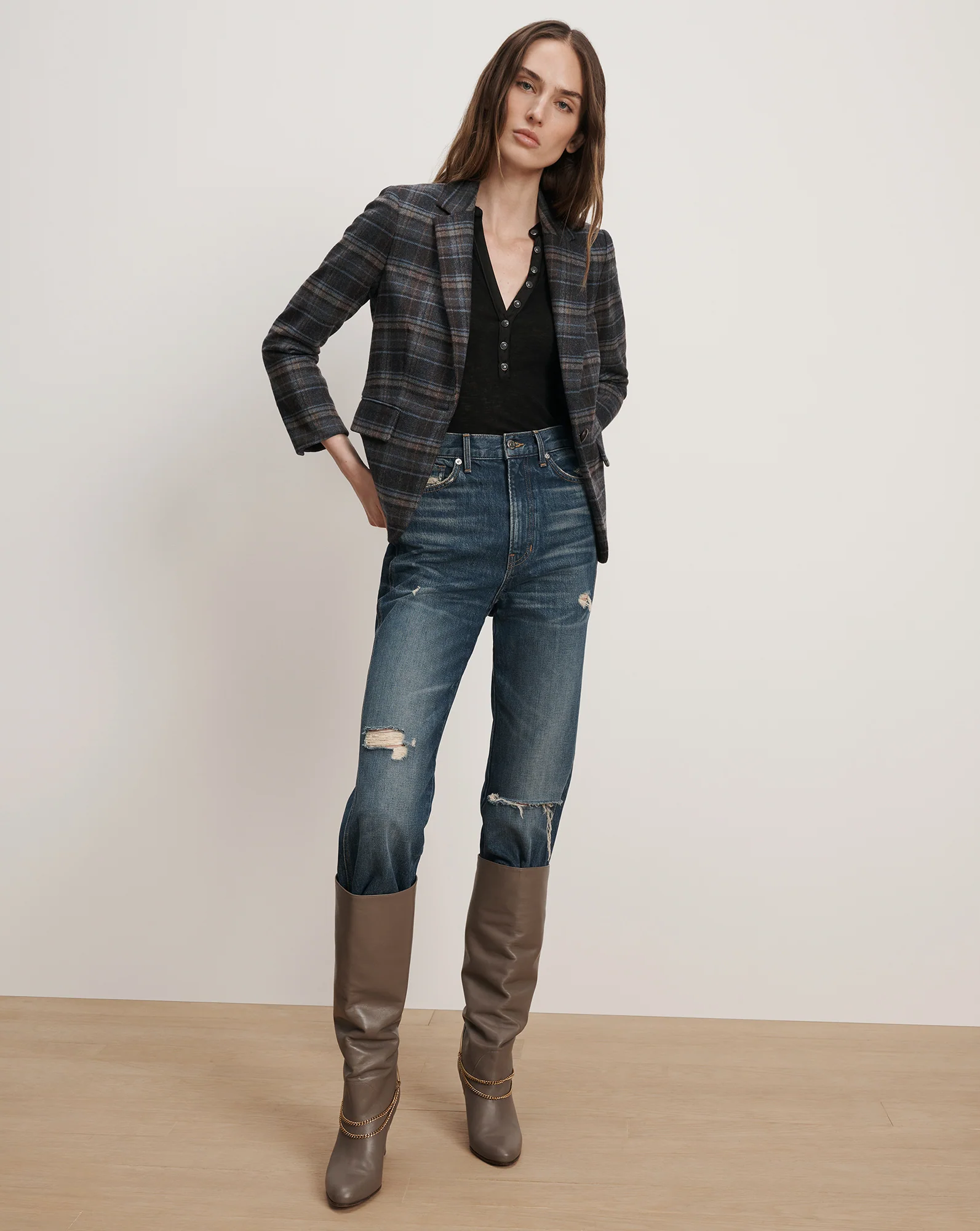 Schoolboy Plaid Dickey Jacket - Image 3