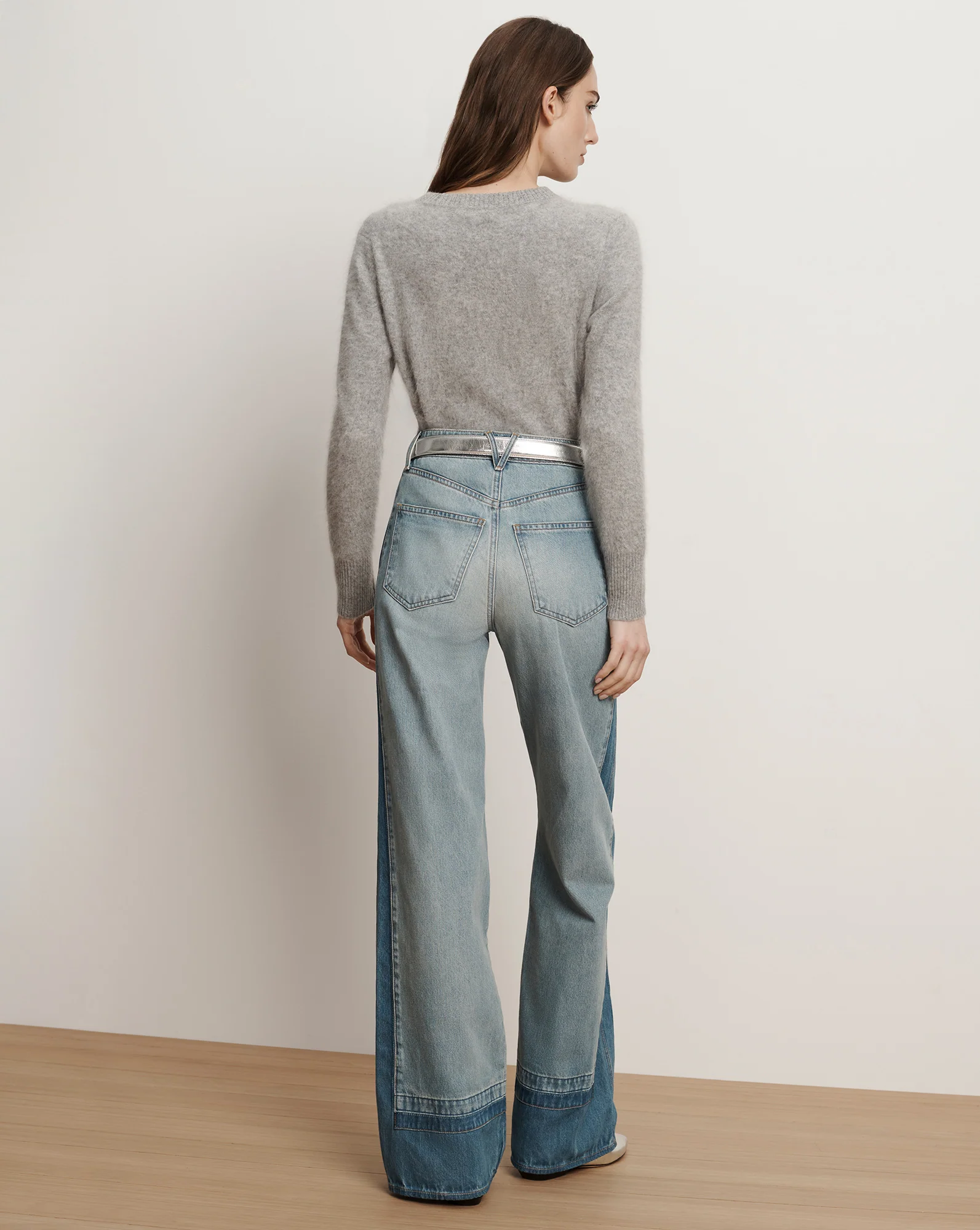 Taylor Color-Block Wide-Leg Jean - Image 5