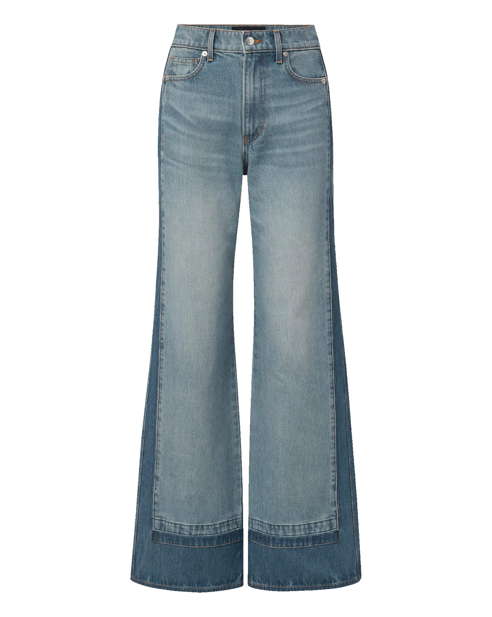 Taylor Color-Block Wide-Leg Jean - Image 6