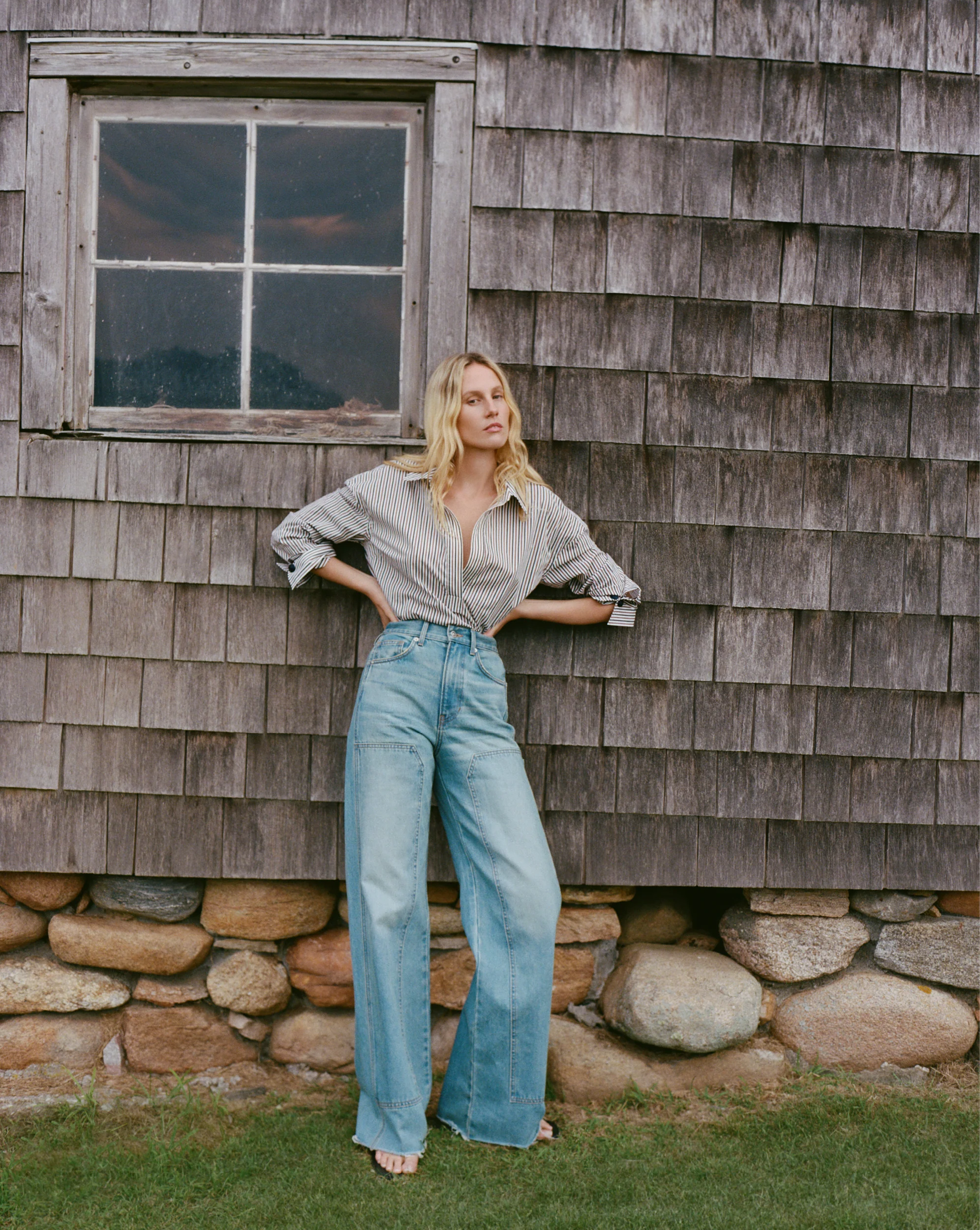 Taylor Wide-Leg Jean with Chaps - Image 7