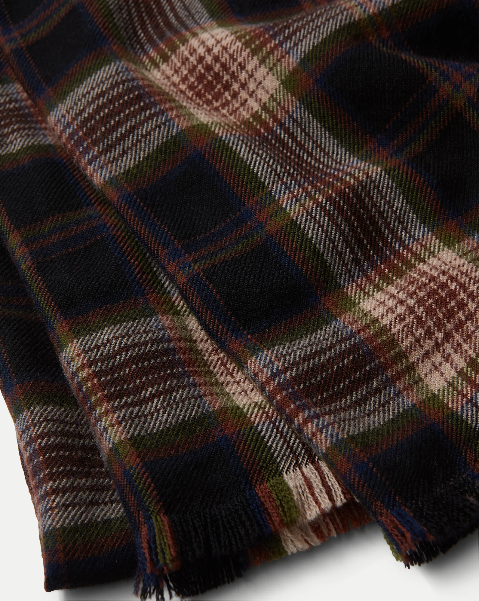 Plaid Wool Scarf - Image 5